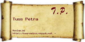 Tuss Petra névjegykártya